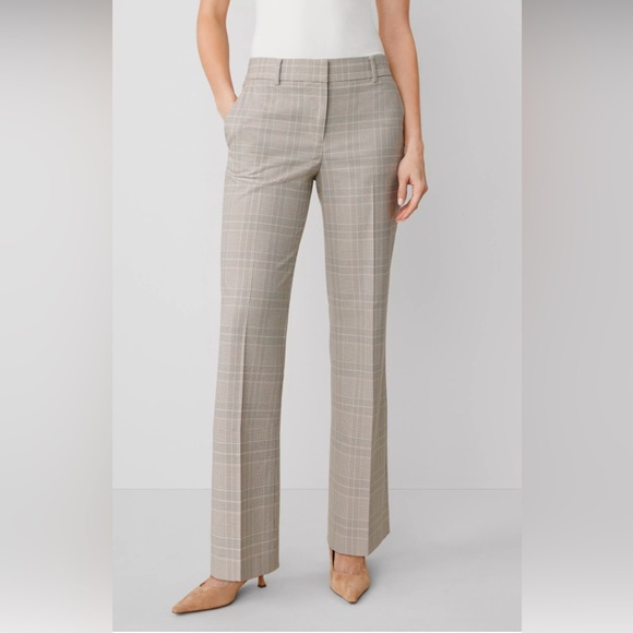 Ann Taylor Pants - Ann Taylor Beige Plaid Trousers